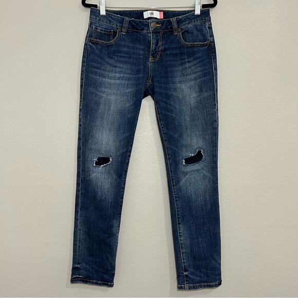 Cabi Slim Boyfriend Jeans Distressed Style #5695 Size 4 - Picture 2 of 10
